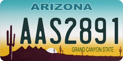 AZ license plate AAS2891