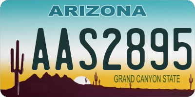 AZ license plate AAS2895