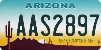 AZ license plate AAS2897