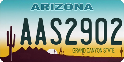 AZ license plate AAS2902