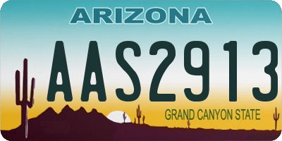 AZ license plate AAS2913