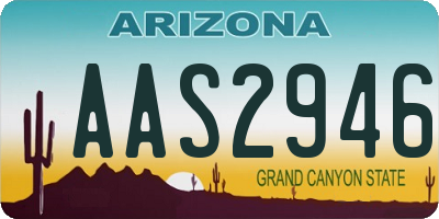 AZ license plate AAS2946