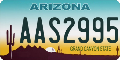 AZ license plate AAS2995