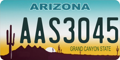 AZ license plate AAS3045