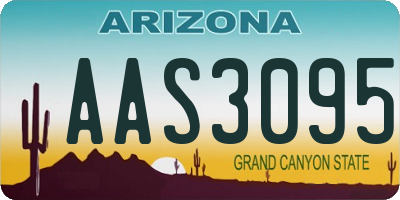 AZ license plate AAS3095