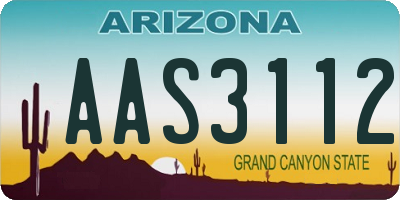 AZ license plate AAS3112