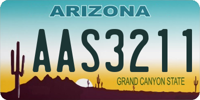 AZ license plate AAS3211