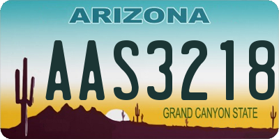 AZ license plate AAS3218