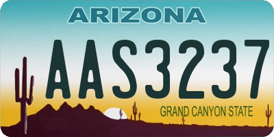 AZ license plate AAS3237