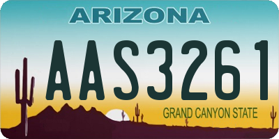 AZ license plate AAS3261