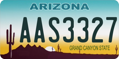 AZ license plate AAS3327