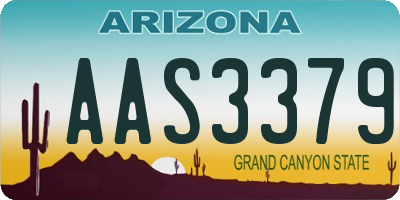 AZ license plate AAS3379