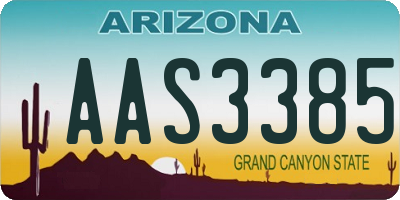 AZ license plate AAS3385