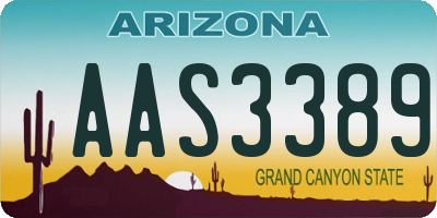 AZ license plate AAS3389