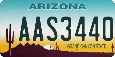 AZ license plate AAS3440