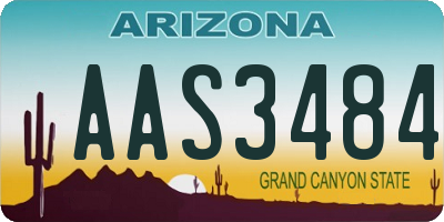 AZ license plate AAS3484