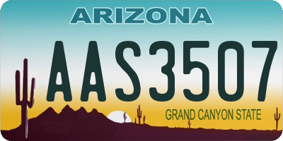 AZ license plate AAS3507