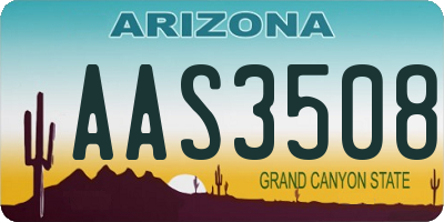 AZ license plate AAS3508