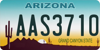 AZ license plate AAS3710