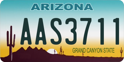 AZ license plate AAS3711