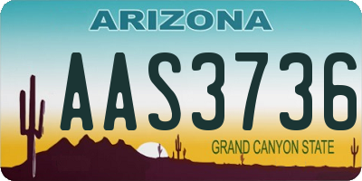 AZ license plate AAS3736