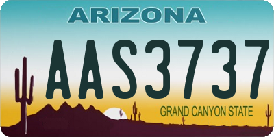 AZ license plate AAS3737