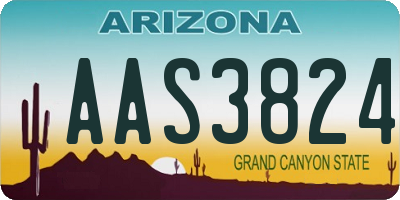 AZ license plate AAS3824