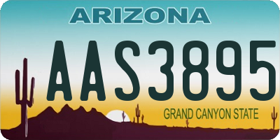 AZ license plate AAS3895