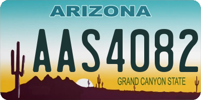 AZ license plate AAS4082