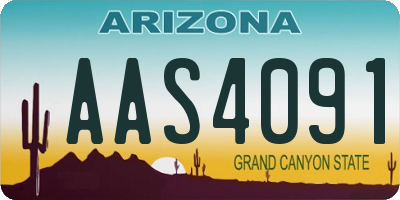 AZ license plate AAS4091