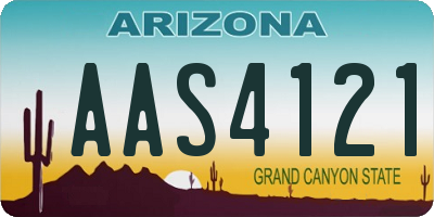 AZ license plate AAS4121
