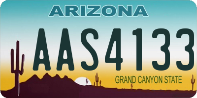 AZ license plate AAS4133