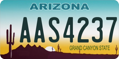 AZ license plate AAS4237