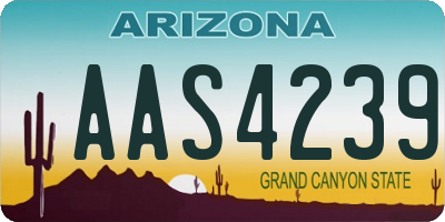 AZ license plate AAS4239
