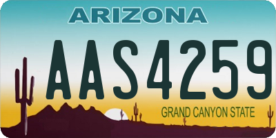 AZ license plate AAS4259