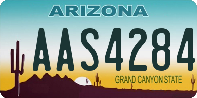 AZ license plate AAS4284