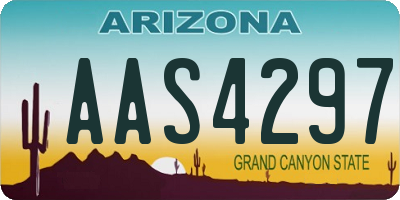 AZ license plate AAS4297