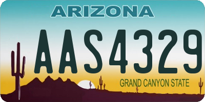 AZ license plate AAS4329