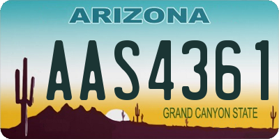 AZ license plate AAS4361