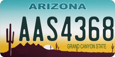 AZ license plate AAS4368
