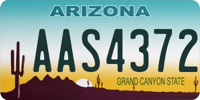 AZ license plate AAS4372
