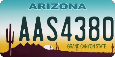 AZ license plate AAS4380