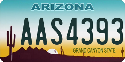 AZ license plate AAS4393