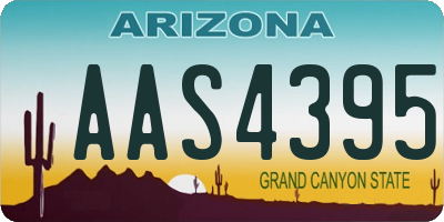 AZ license plate AAS4395