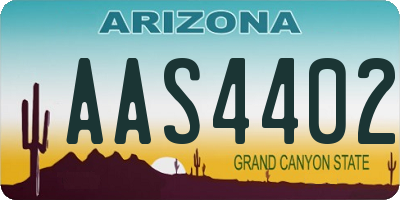 AZ license plate AAS4402