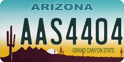 AZ license plate AAS4404