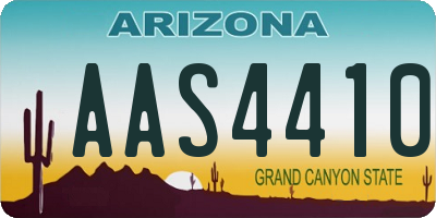 AZ license plate AAS4410