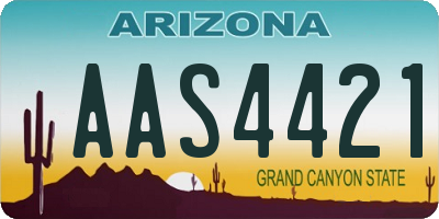 AZ license plate AAS4421