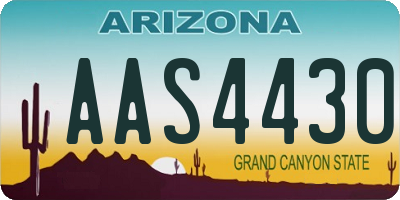 AZ license plate AAS4430
