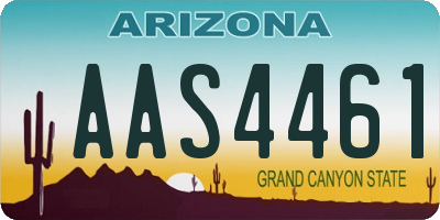 AZ license plate AAS4461